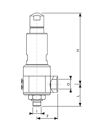 High pressure bronze safety valve – 775100 SERIES | Dimensions