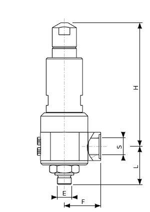 Soupapes de sûreté haute pression en bronze – SERIE 775100 | Dimensions